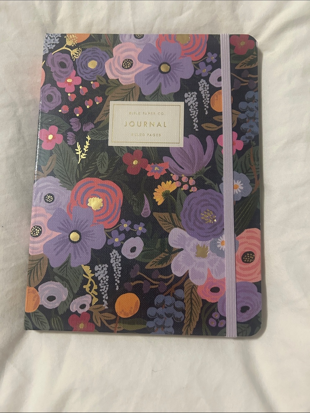 Rifle Paper Co. Floral Hardcover Journal in Purple, Pink, Gold